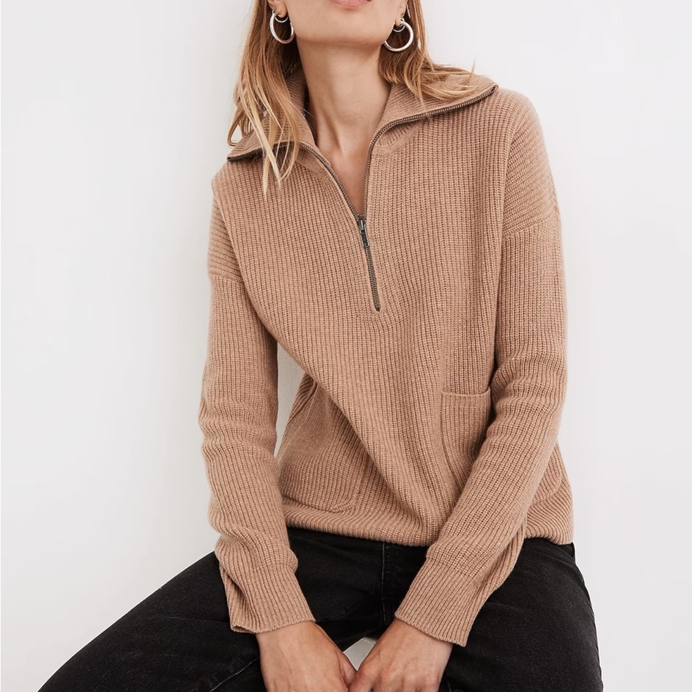 Glenbrook Half-Zip Pullover Sweater XS madewell